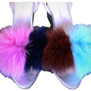 Loeffer Randall Nicolette Fur Sandals